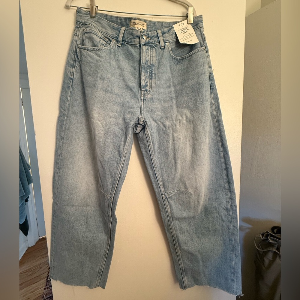 Madewell Curvy Darted Barrel-Leg Jeans - Denim Blue W29 - Picture 2 of 4